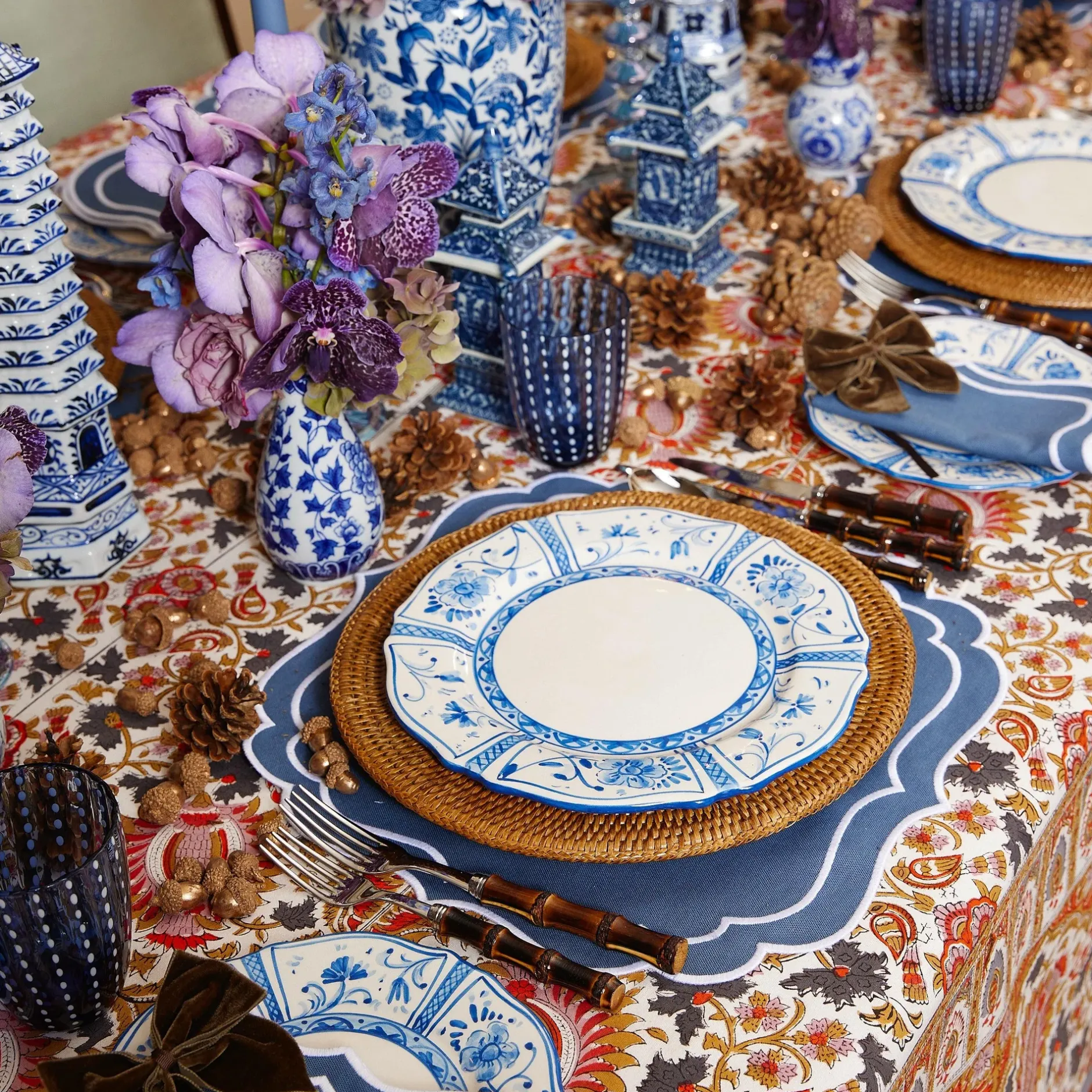 Best Mrs. Alice Agatha Blue Placemats (Set Of 4)