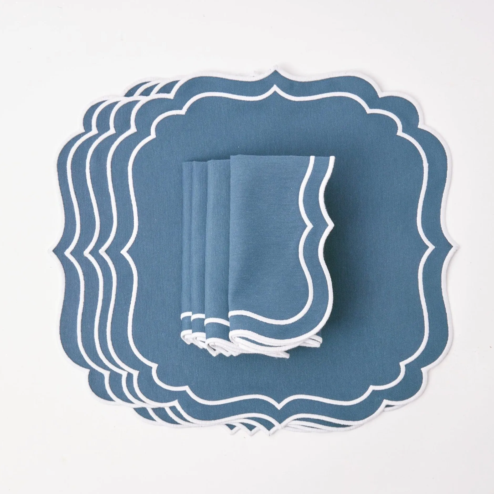Best Mrs. Alice Agatha Blue Placemats (Set Of 4)