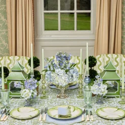 Discount Mrs. Alice Alathea Blue & Green Linen Napkins (Set Of 4)