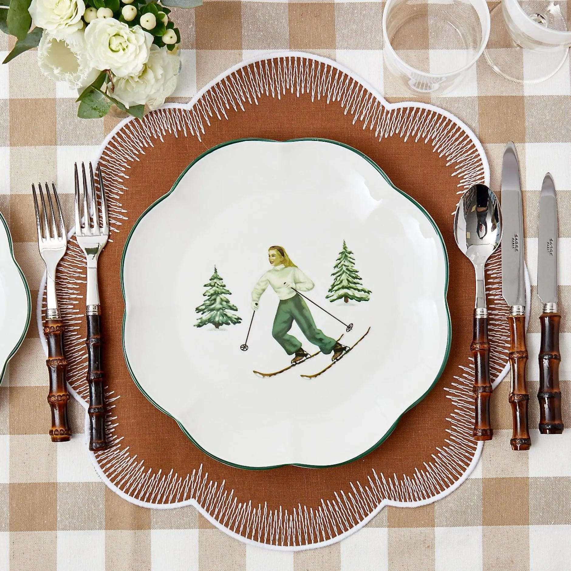 Discount Mrs. Alice Alathea Caramel Linen Placemats (Set Of 4)