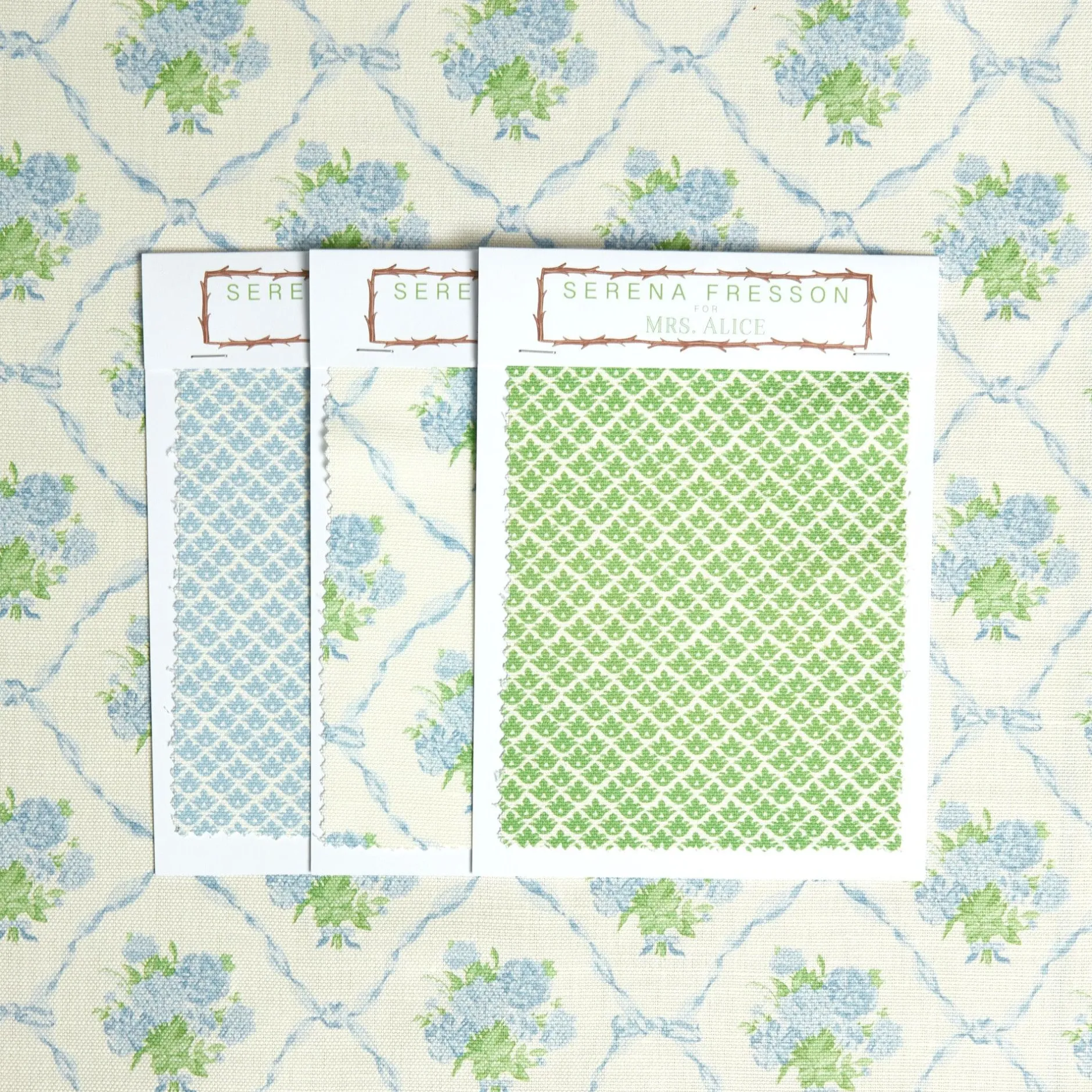 Hot Mrs. Alice Alice's Bouquet Fabric (Blue)