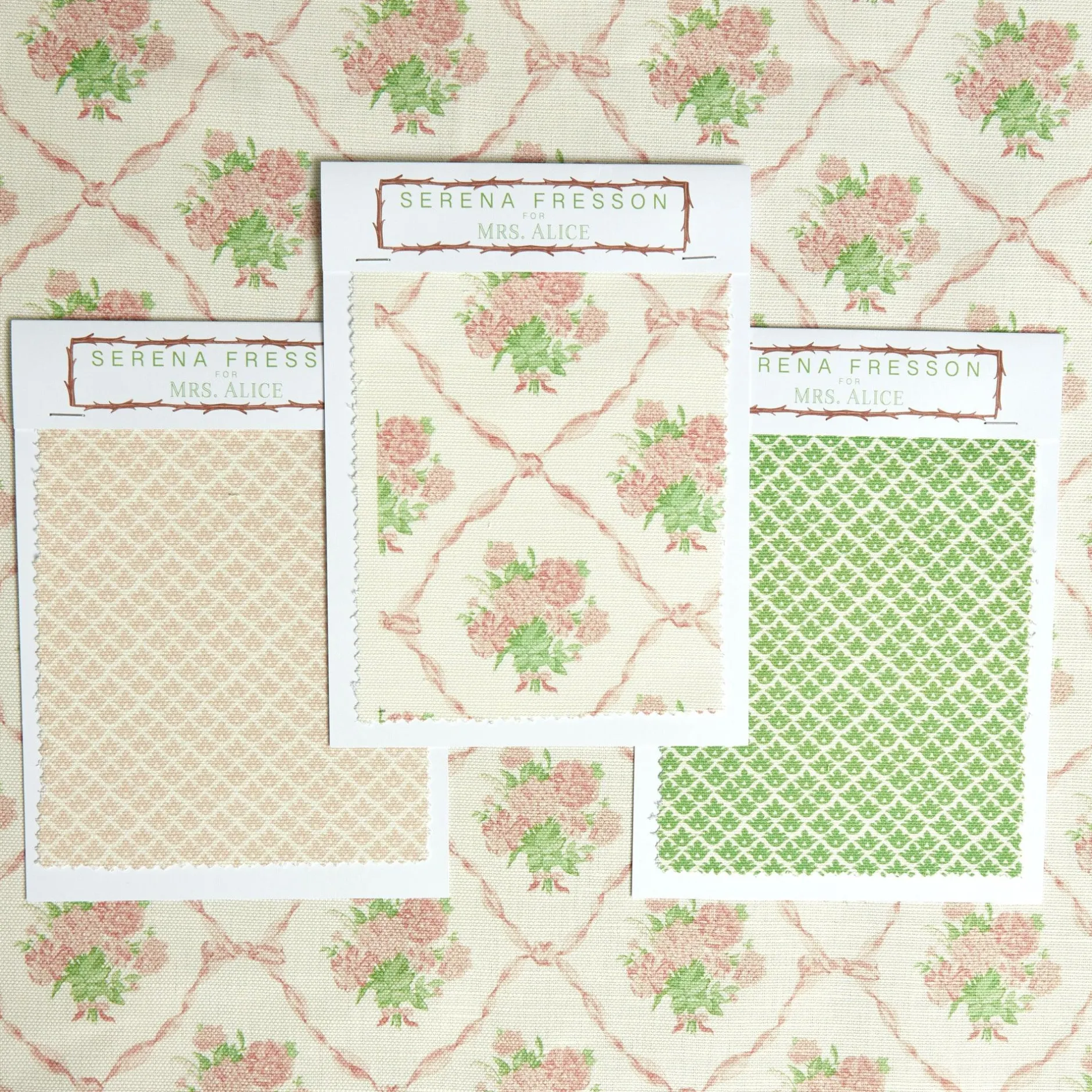 Outlet Mrs. Alice Alice's Bouquet Fabric (Pink)