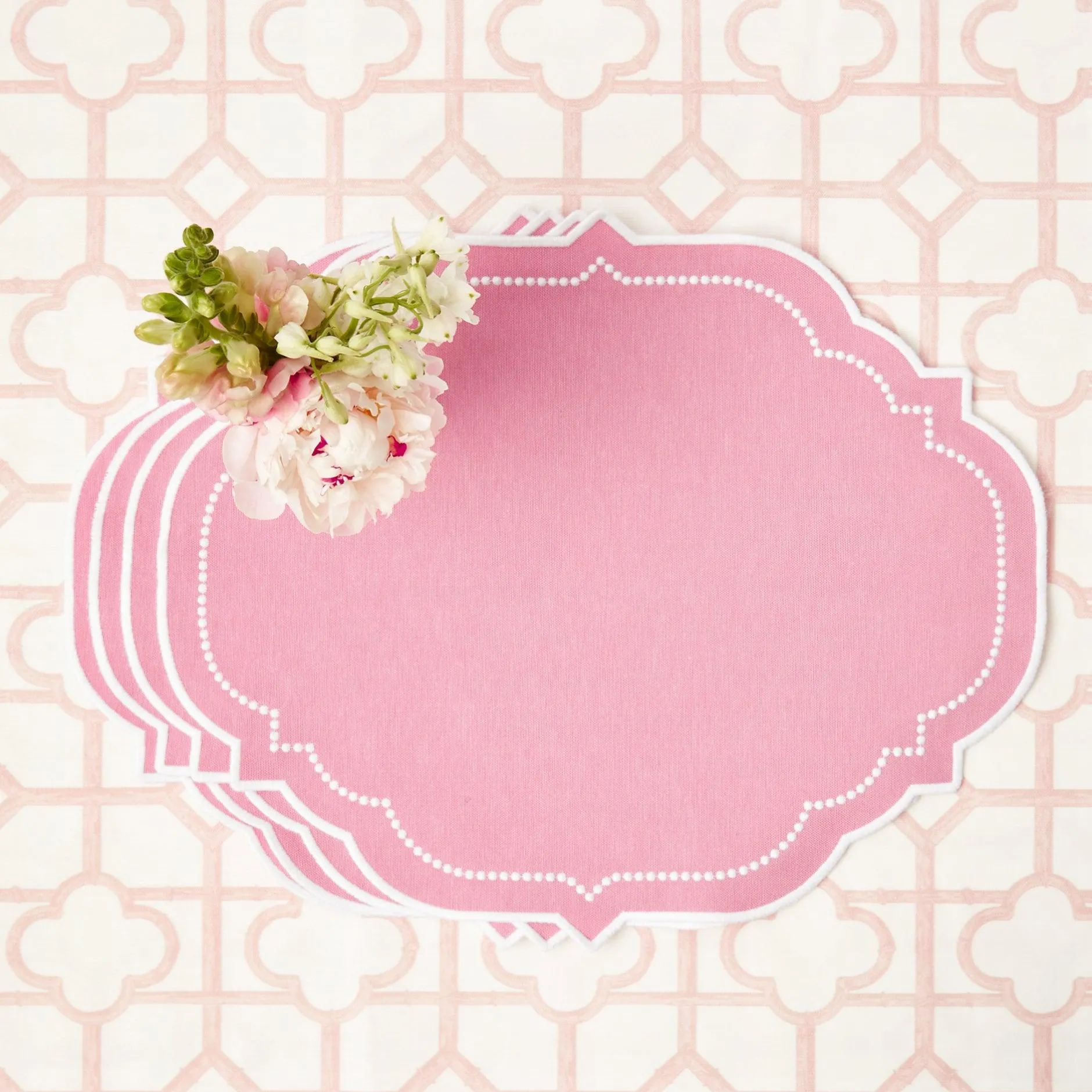 Outlet Mrs. Alice Amelie Pink Placemats (Set Of 4)