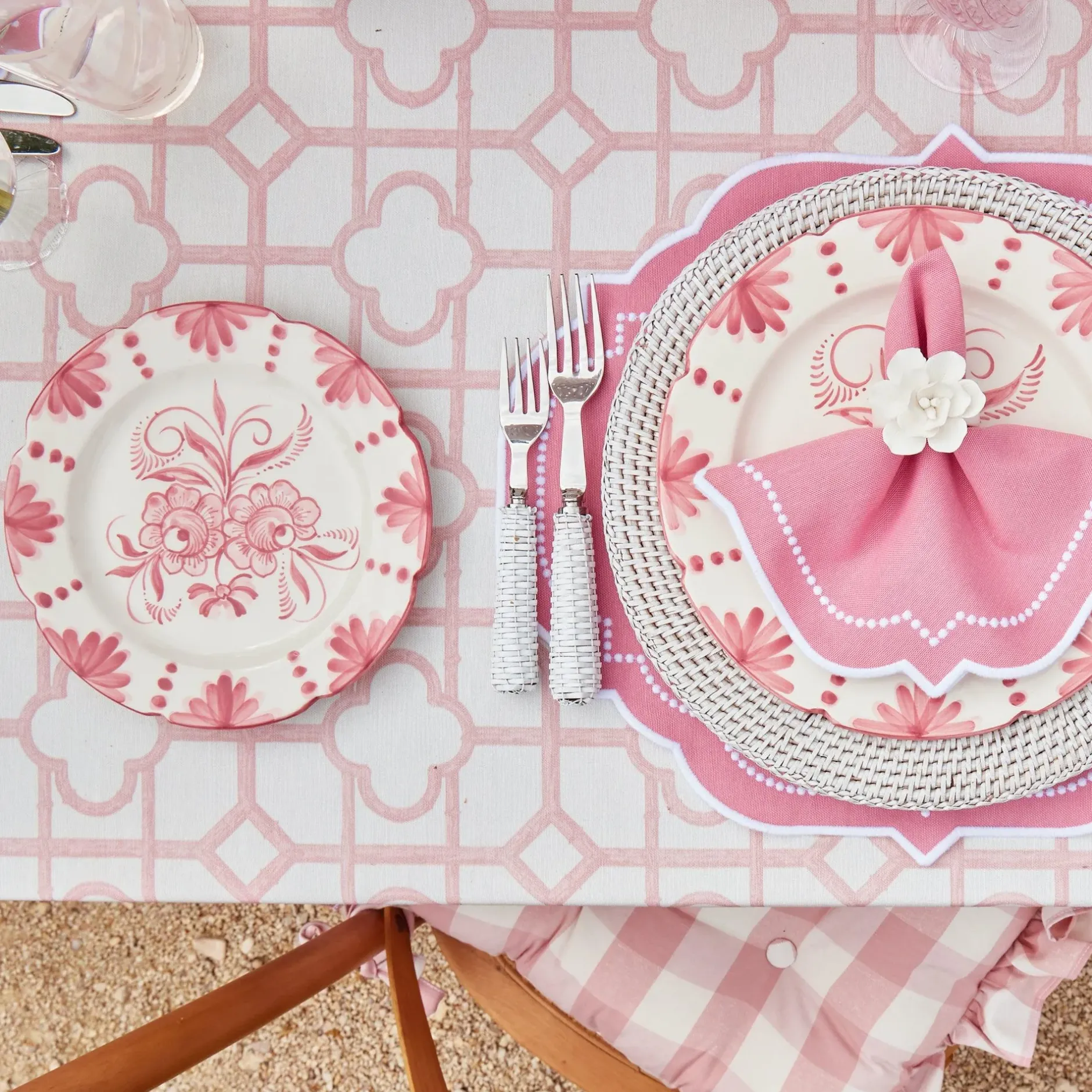 Outlet Mrs. Alice Amelie Pink Placemats (Set Of 4)
