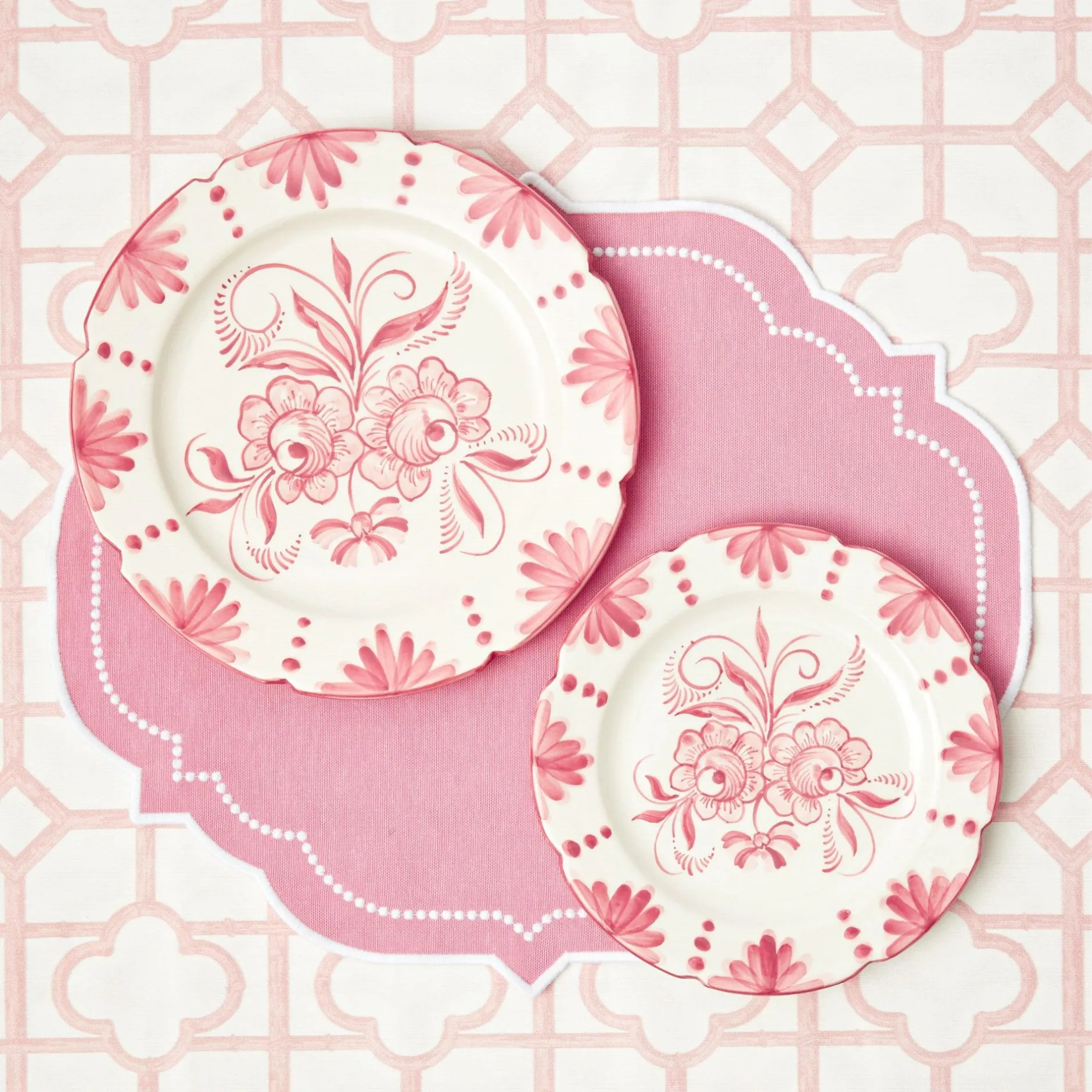 Outlet Mrs. Alice Amelie Pink Placemats (Set Of 4)