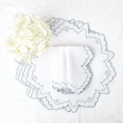 Sale Mrs. Alice Applique White Tablecloth