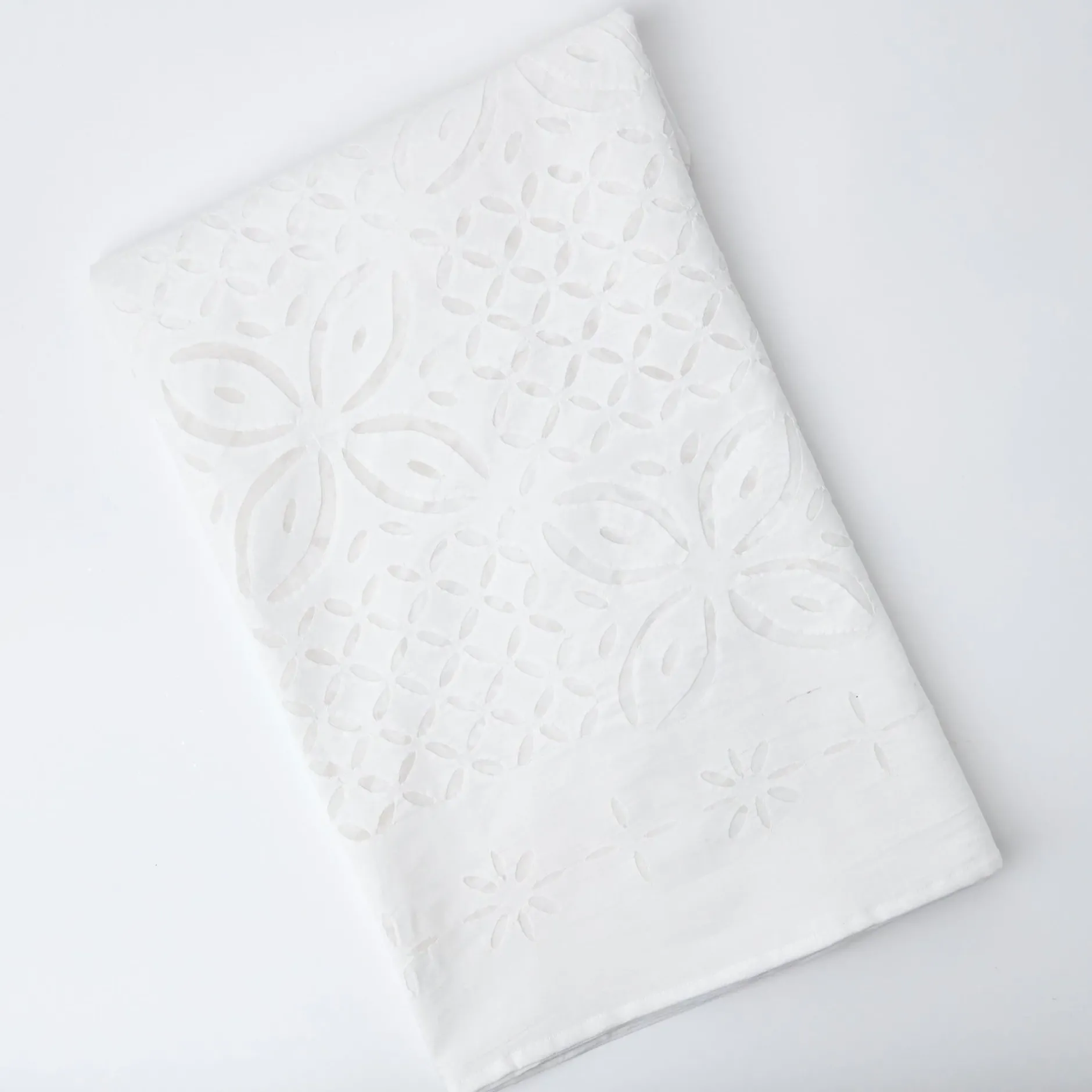 Sale Mrs. Alice Applique White Tablecloth