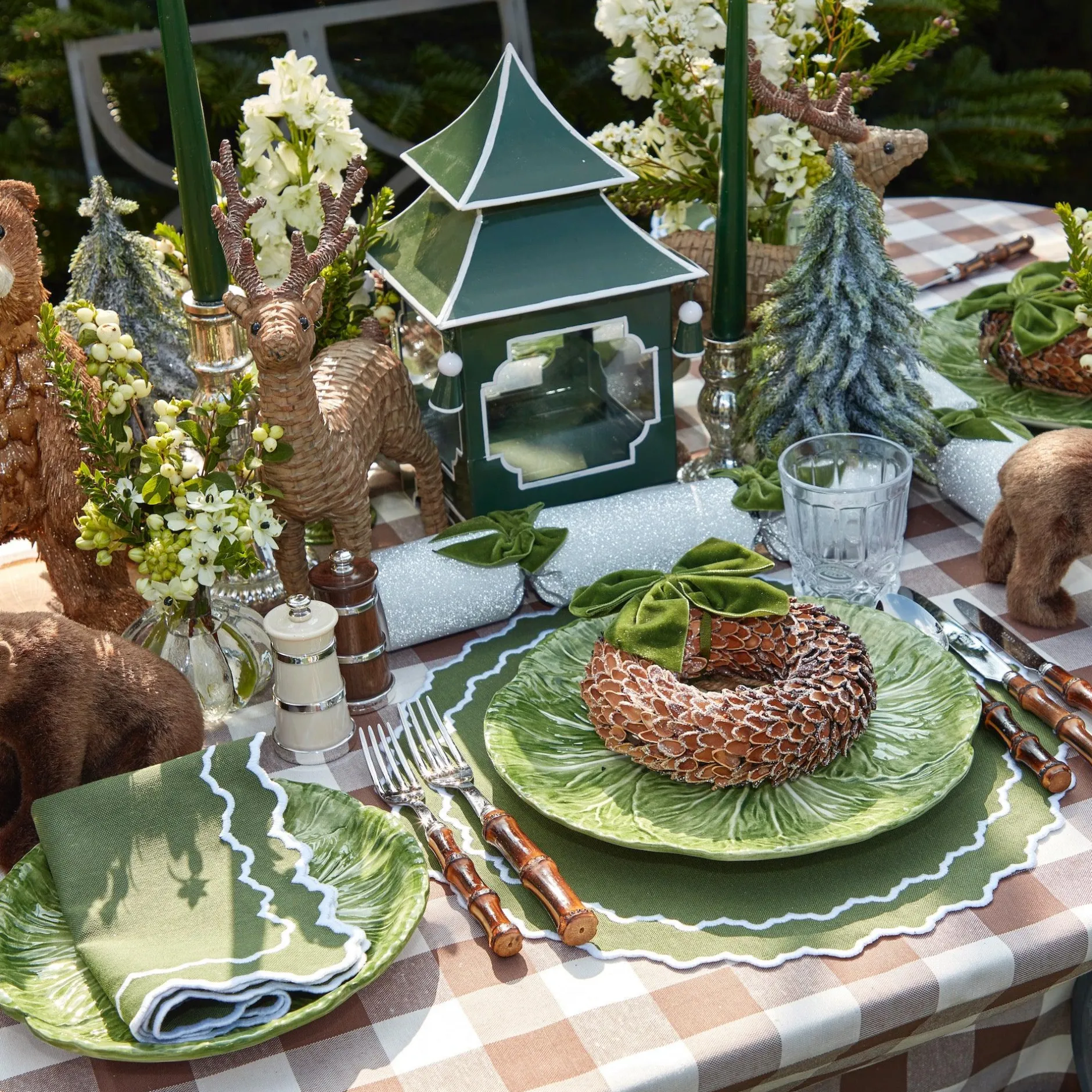 New Mrs. Alice Beatrice Forest Green Napkins (Set Of 4)