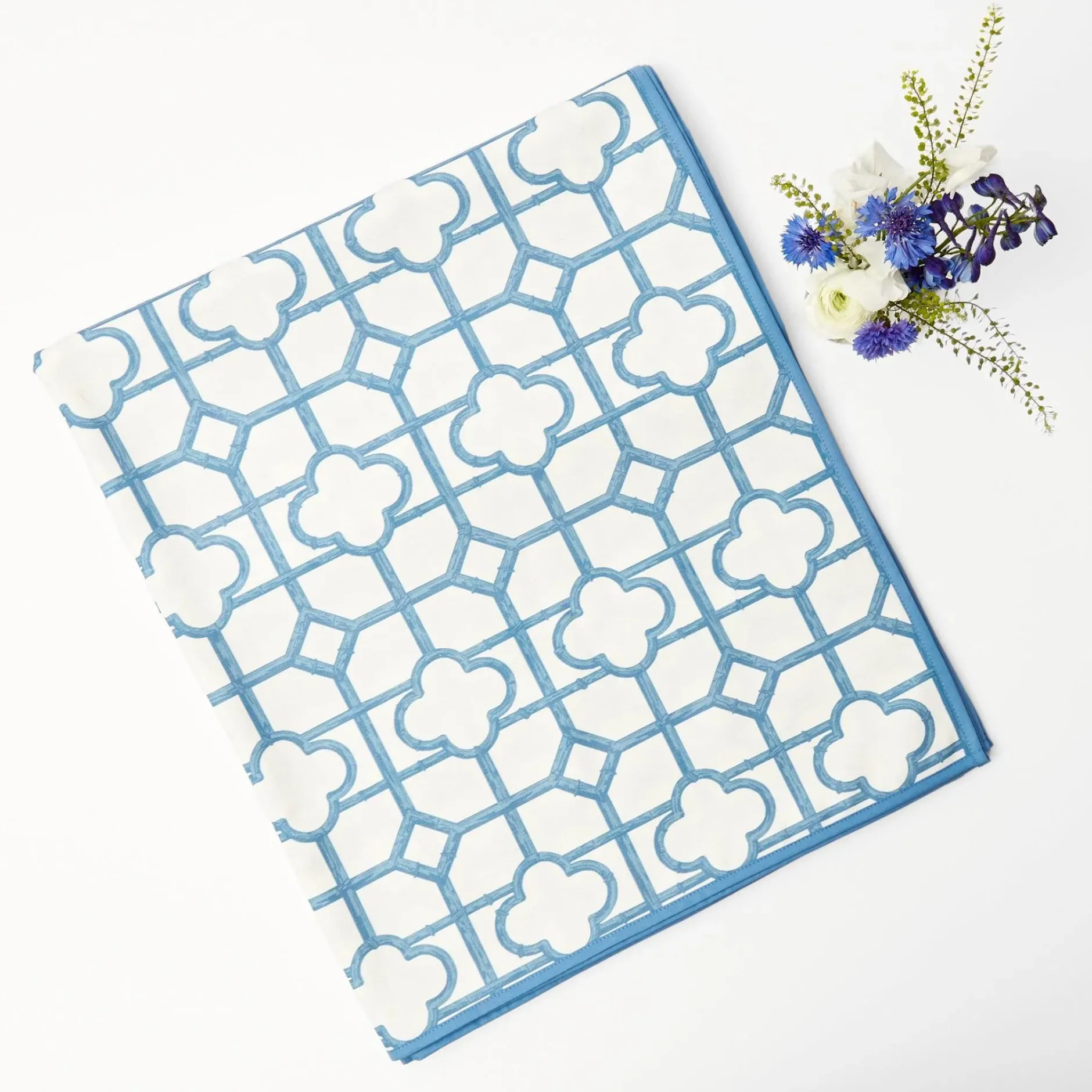 Sale Mrs. Alice Blue Bamboo Tablecloth