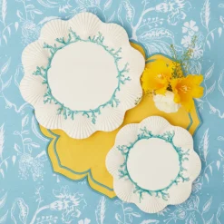 Best Mrs. Alice Blue Coral Dinner & Starter Plates (Set Of 8)