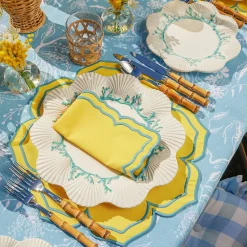 Best Mrs. Alice Blue Coral Dinner & Starter Plates (Set Of 8)