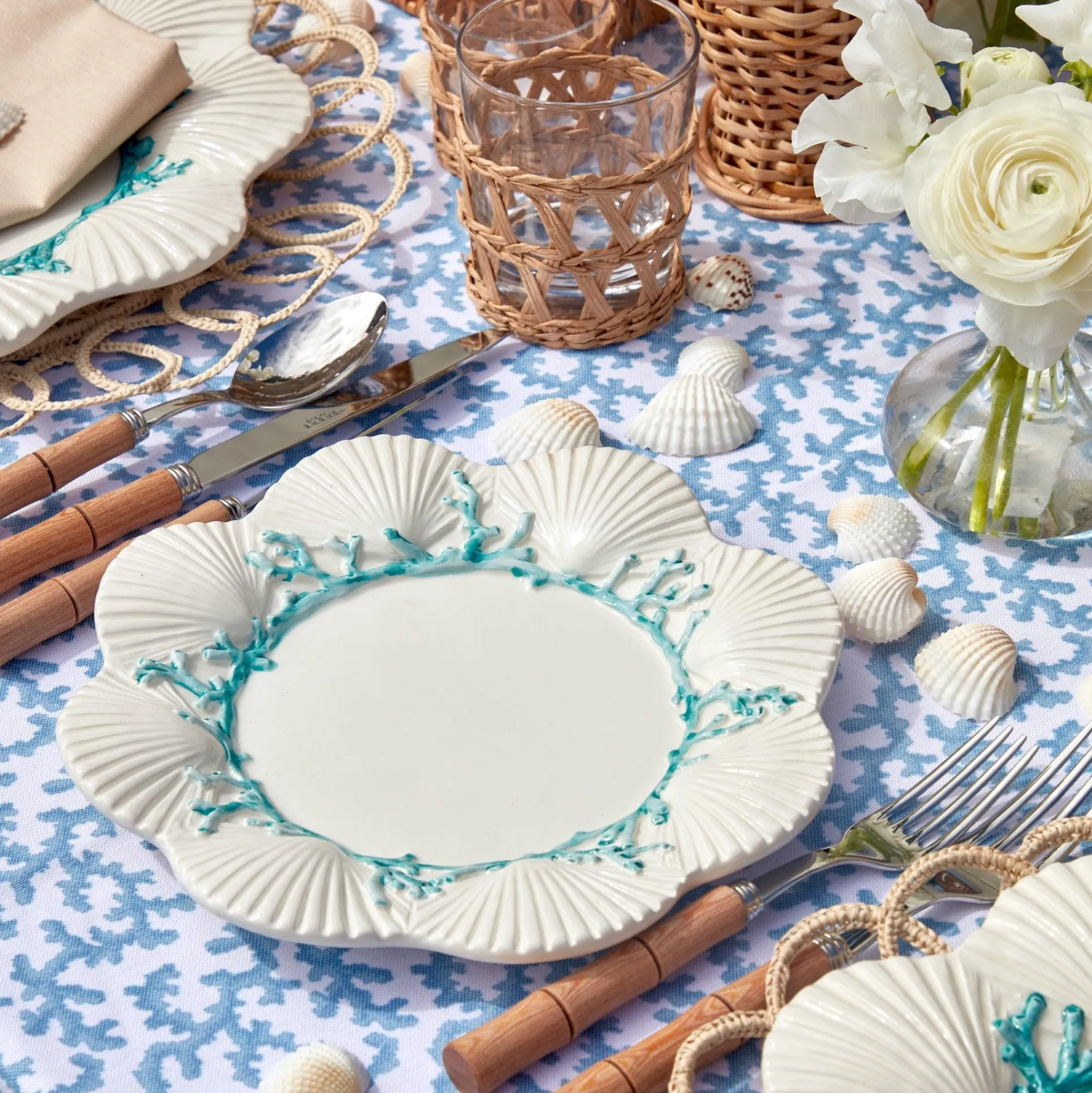 Clearance Mrs. Alice Blue Coral Starter Plate