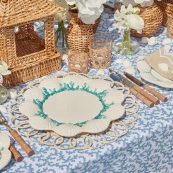 Online Mrs. Alice Blue Coral Tablecloth