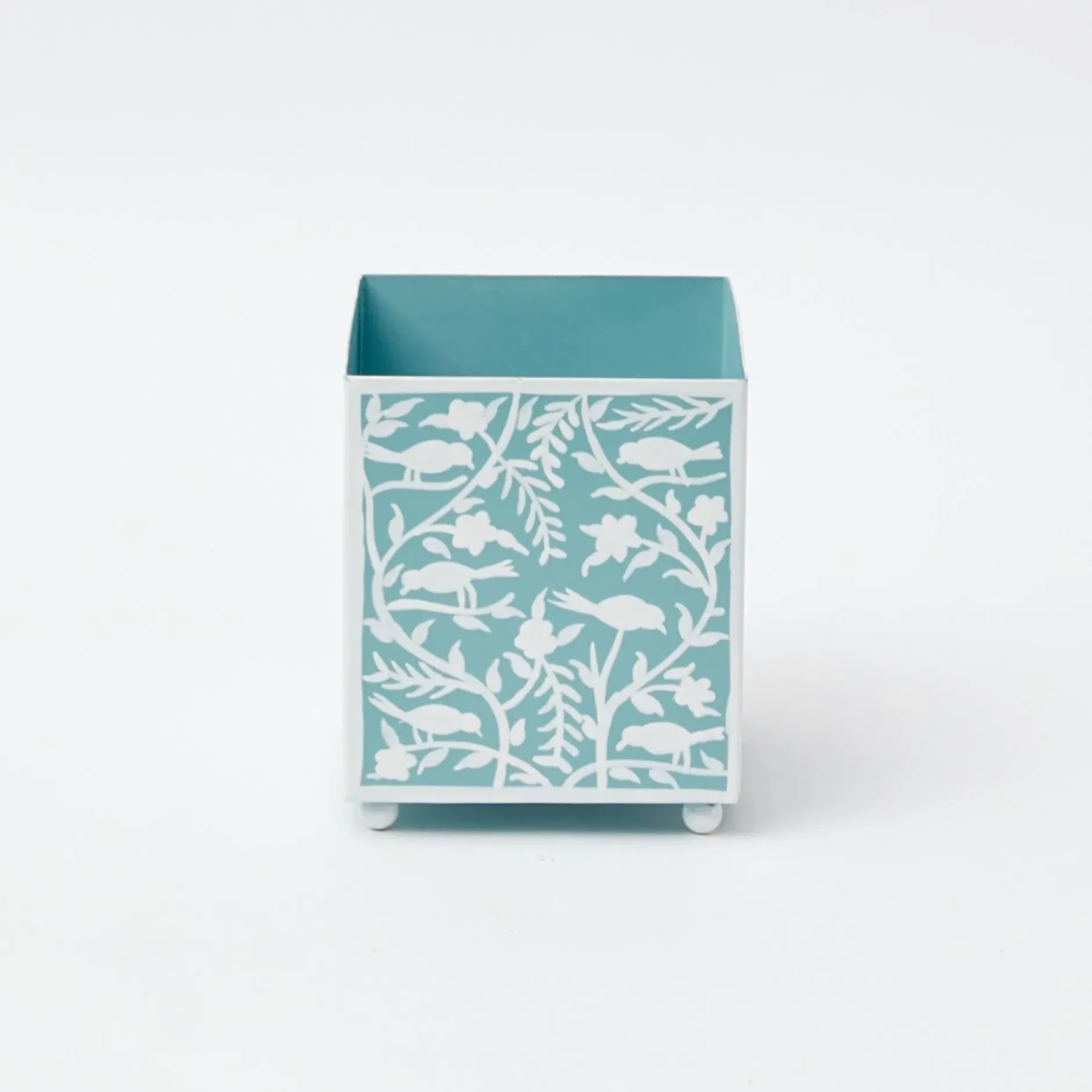 Outlet Mrs. Alice Blue Floral Tole Tissue Box