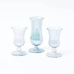Mrs. Alice Blue Fluted Vase Set