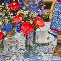 Hot Mrs. Alice Blue Fluted Vases (Pair)