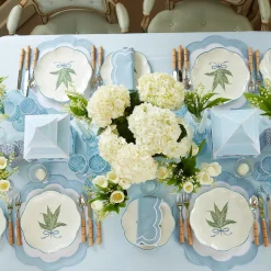 Hot Mrs. Alice Blue Fluted Vases (Pair)