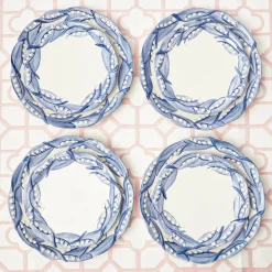 Best Mrs. Alice Blue Lily Of The Valley Dinner Plates (Set Of 4)
