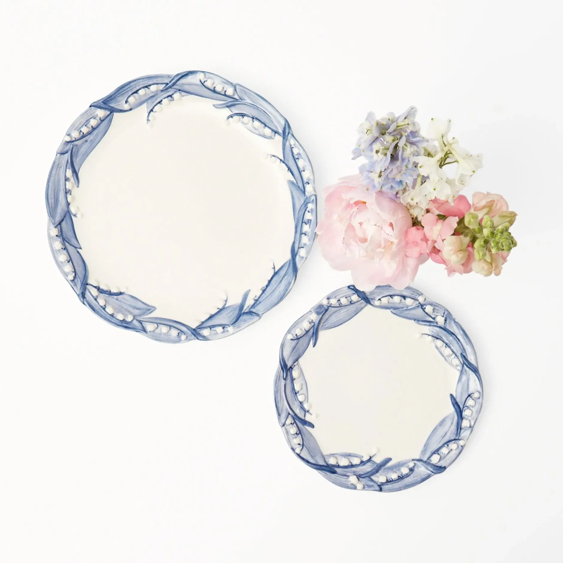 Sale Mrs. Alice Blue Lily Of The Valley Dinner & Starter Plates (Set Of 8)