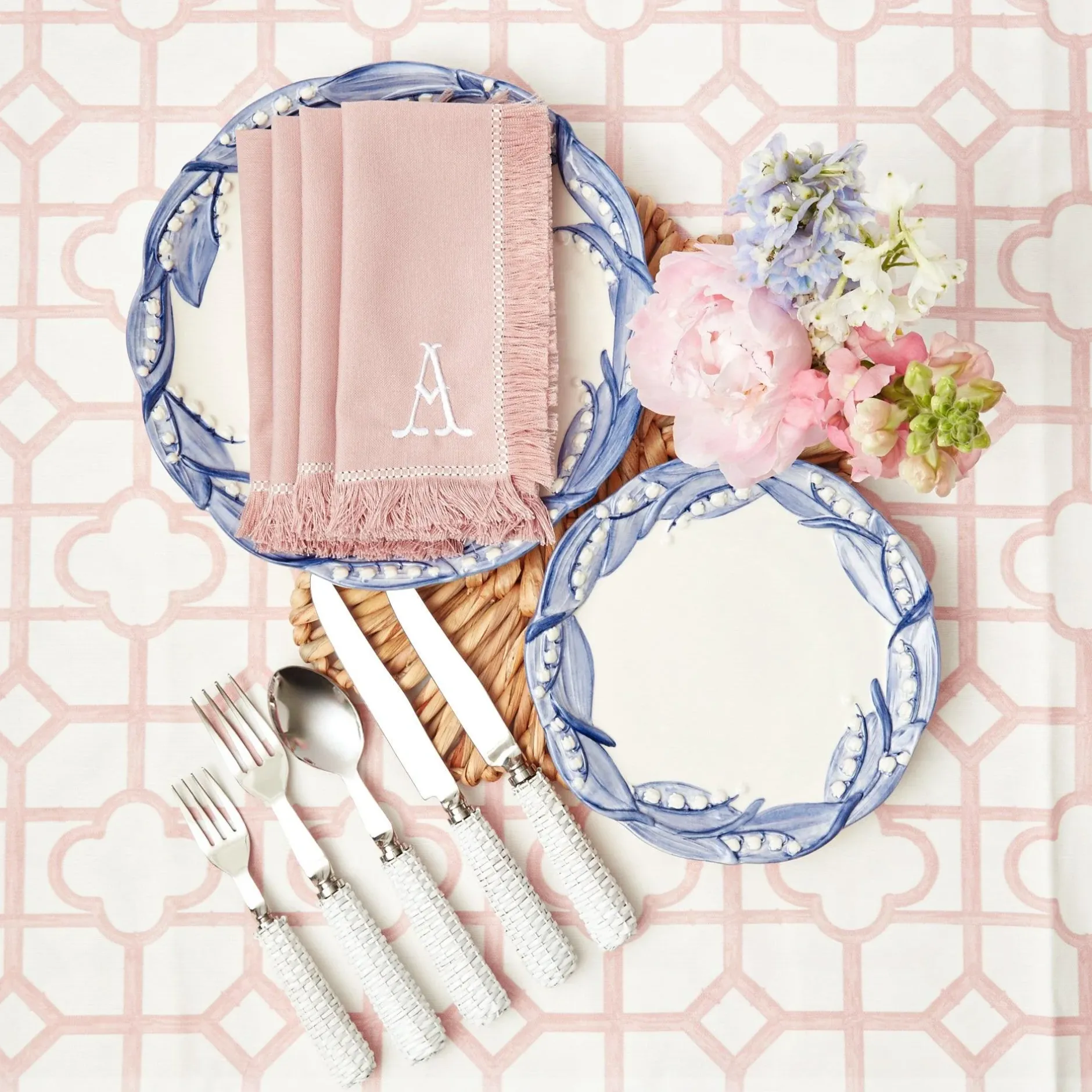Mrs. Alice Blue Lily Of The Valley Starter Plates (Set Of 4)