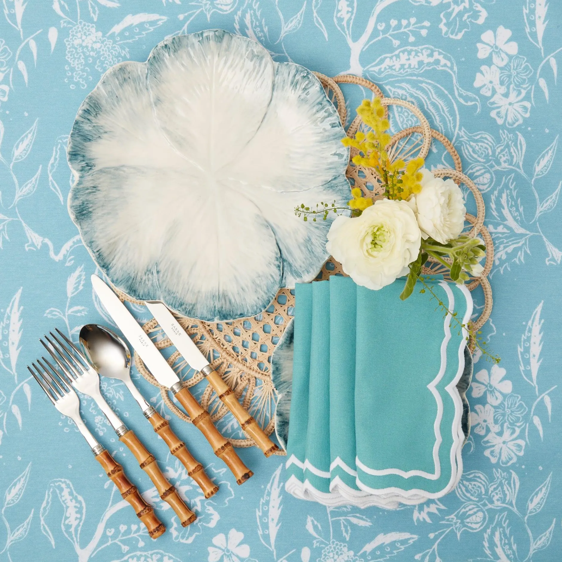 New Mrs. Alice Blue Matilde Dinner Plates (Set Of 4)