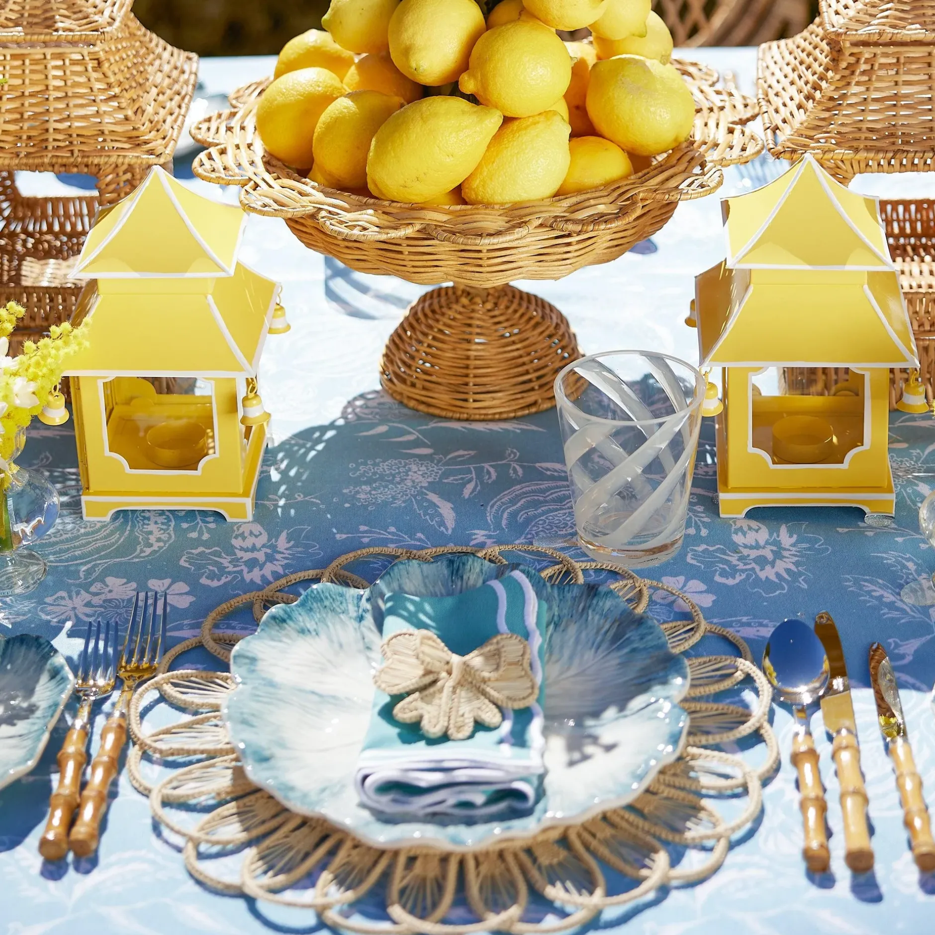 New Mrs. Alice Blue Matilde Dinner Plates (Set Of 4)
