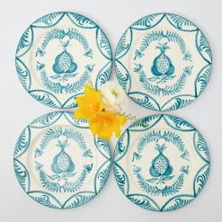 New Mrs. Alice Blue Melograno Dinner Plates (Set Of 4)