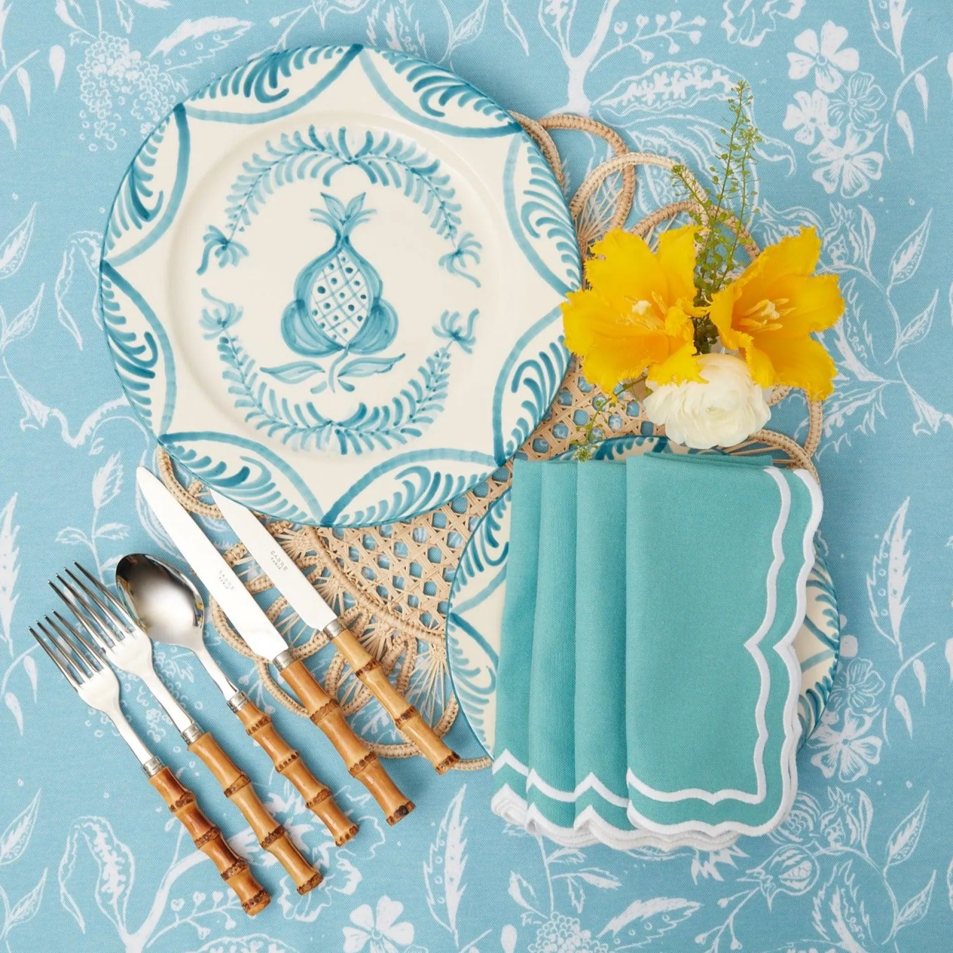 New Mrs. Alice Blue Melograno Dinner Plates (Set Of 4)