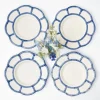 Sale Mrs. Alice Blue Petal Bamboo Dinner Plate (Set Of 4)