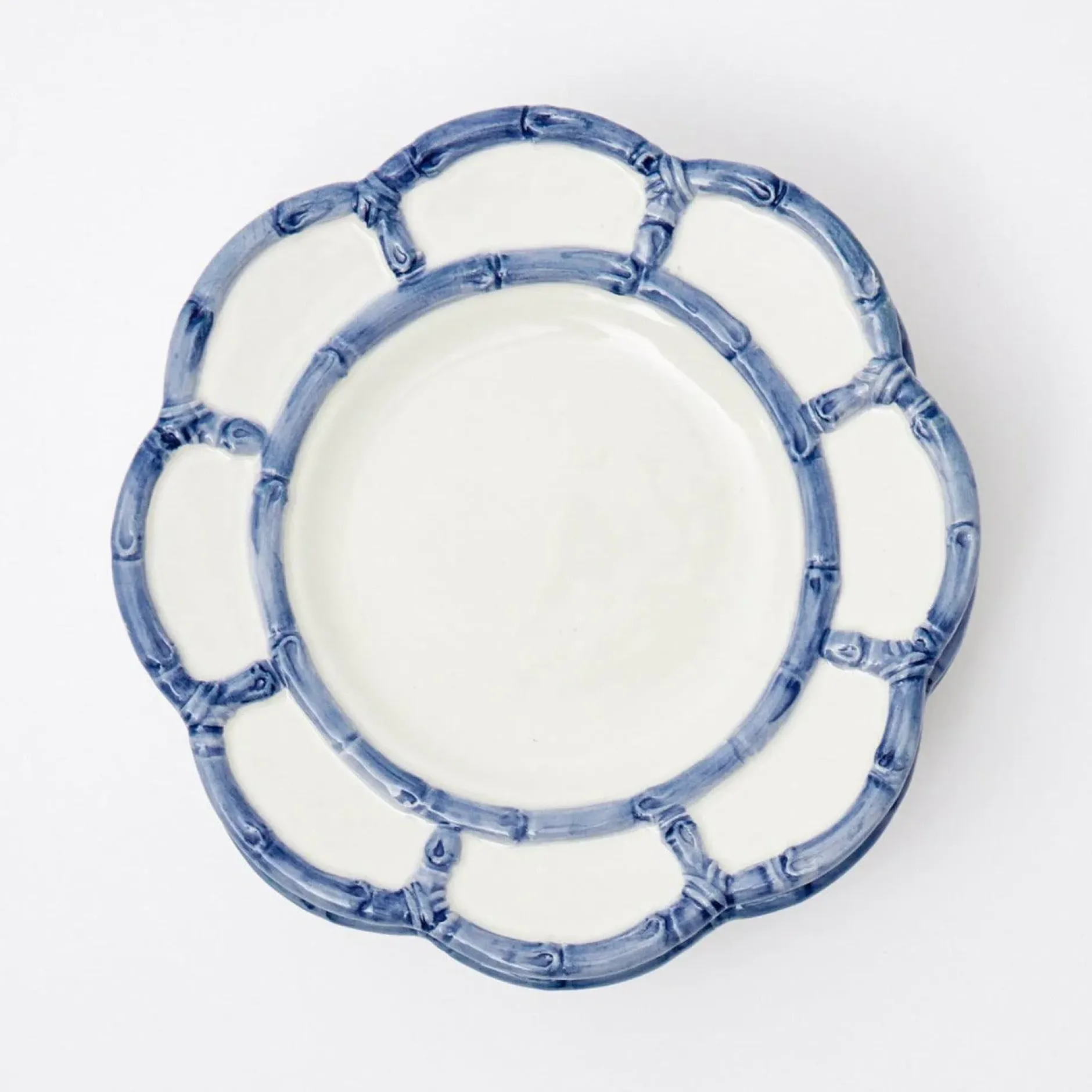 Clearance Mrs. Alice Blue Petal Bamboo Dinner Plate