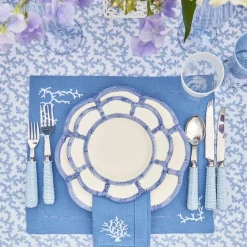 Online Mrs. Alice Blue Petal Bamboo Starter Plate (Set Of 4)
