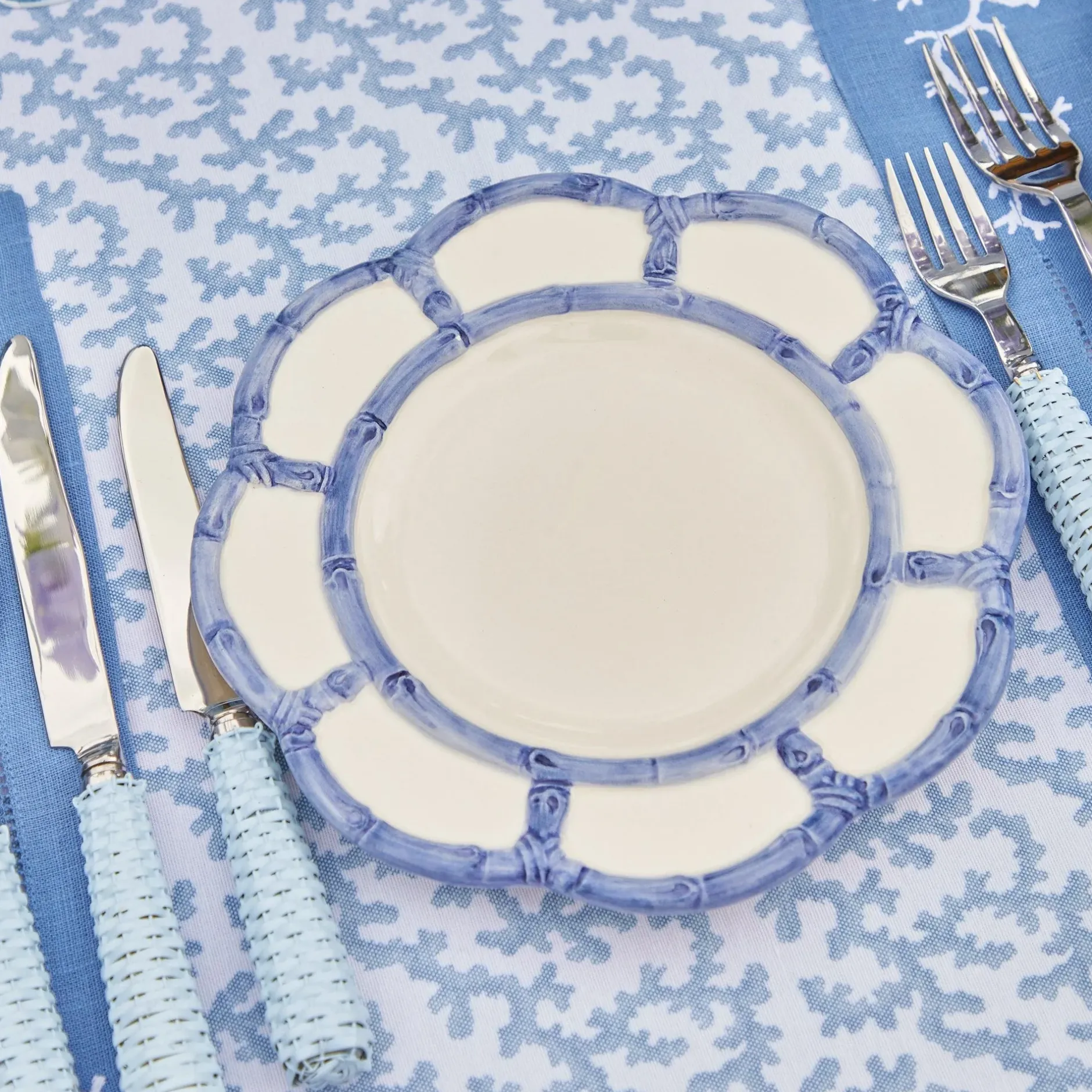 Discount Mrs. Alice Blue Petal Bamboo Starter Plate