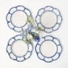 New Mrs. Alice Blue Petal Bamboo Starter Plate (Set Of 4)