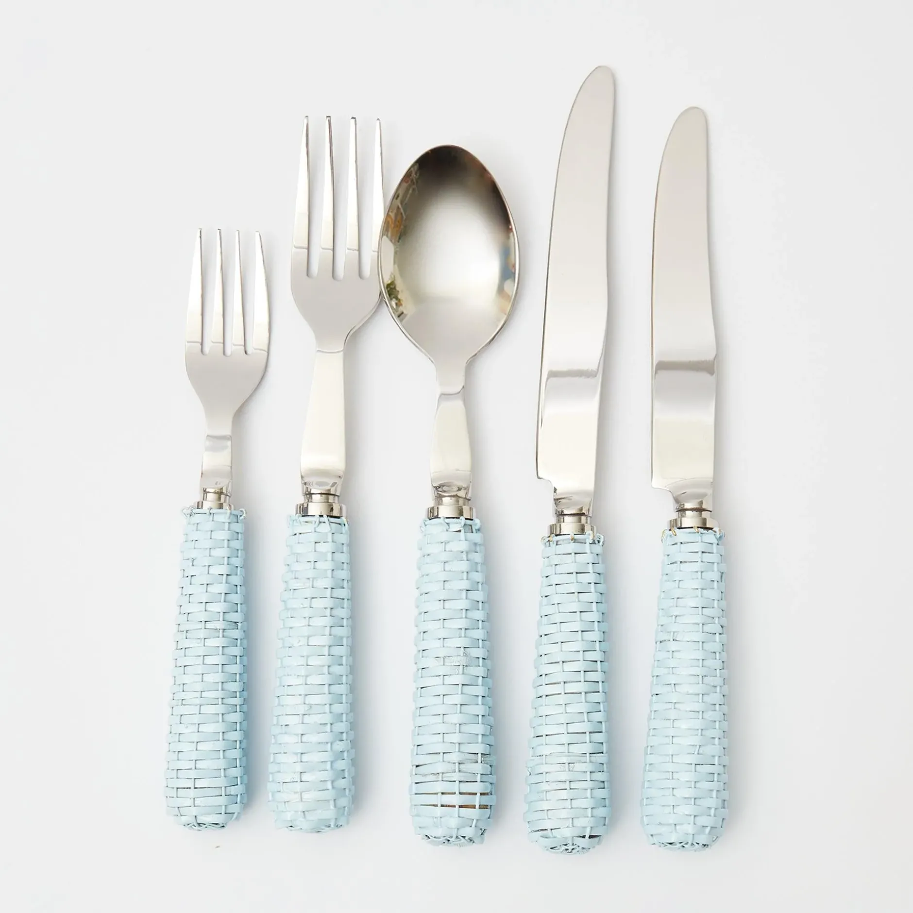 Mrs. Alice Blue Rattan Cutlery (5 Piece)