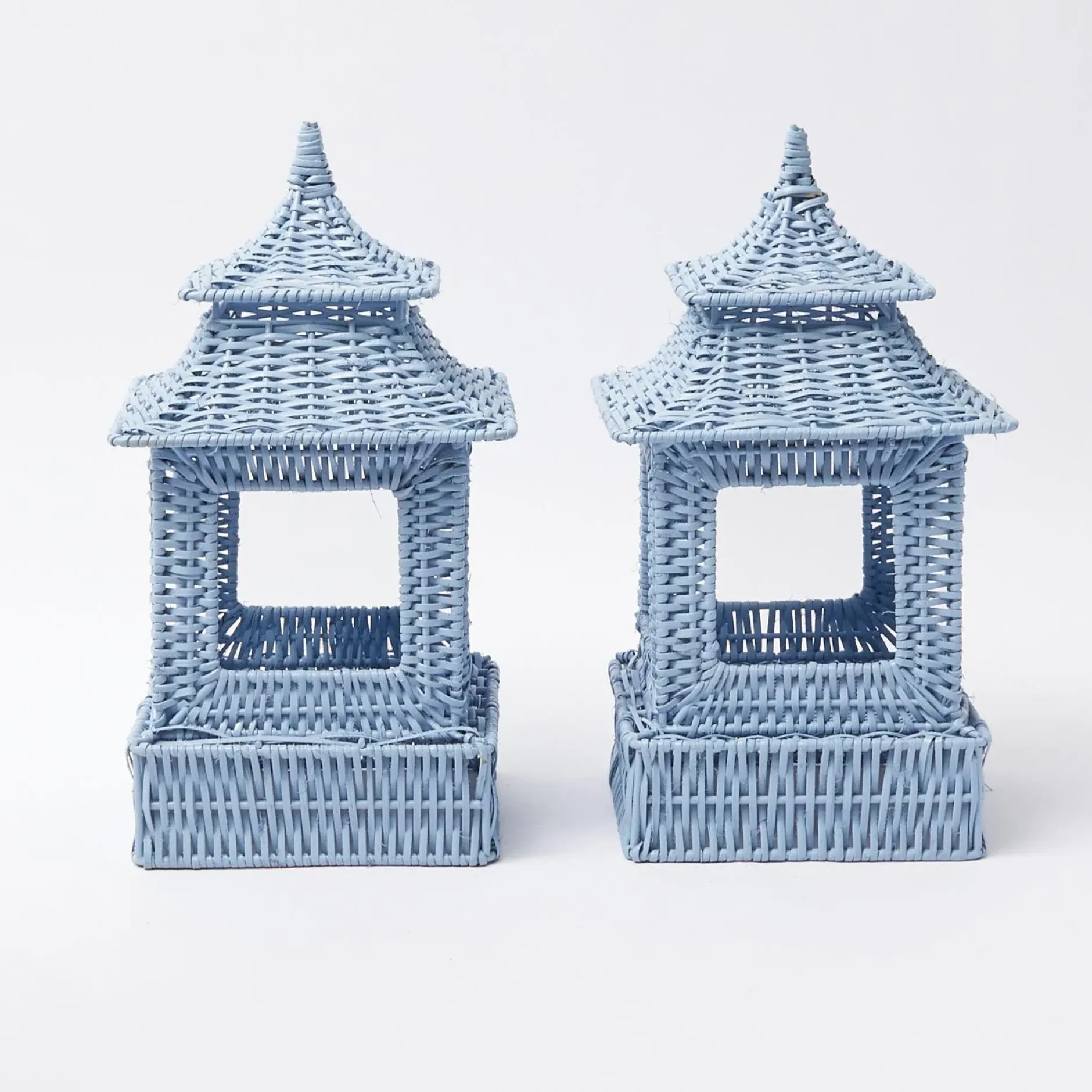 Mrs. Alice Blue Rattan Pagoda Lantern