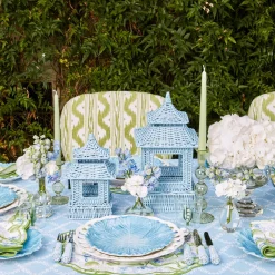 Clearance Mrs. Alice Blue Rattan Pagoda Lantern