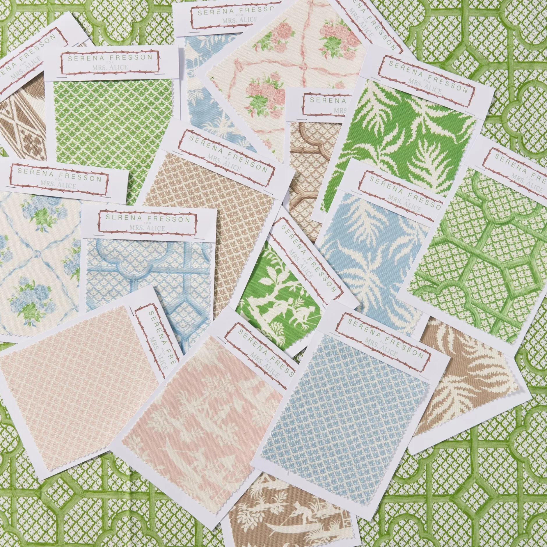 Discount Mrs. Alice Blue Trailing Ferns Fabric