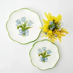 Online Mrs. Alice Blue Tulip Dinner & Starter Plates (Set Of 8)