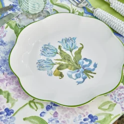 Online Mrs. Alice Blue Tulip Dinner & Starter Plates (Set Of 8)