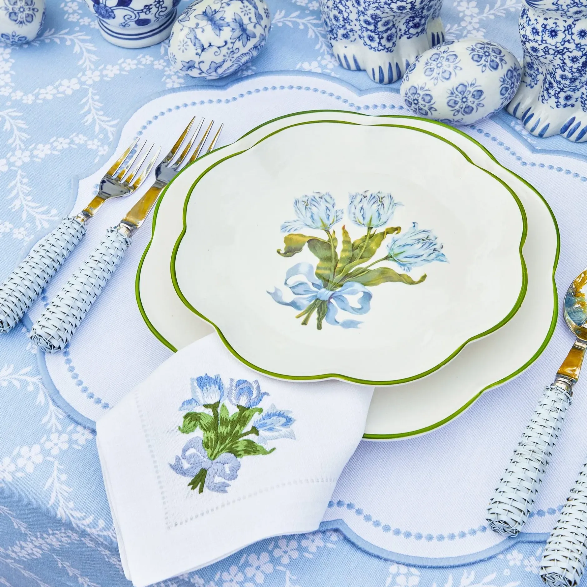 Best Mrs. Alice Blue Tulip Dinner Plate