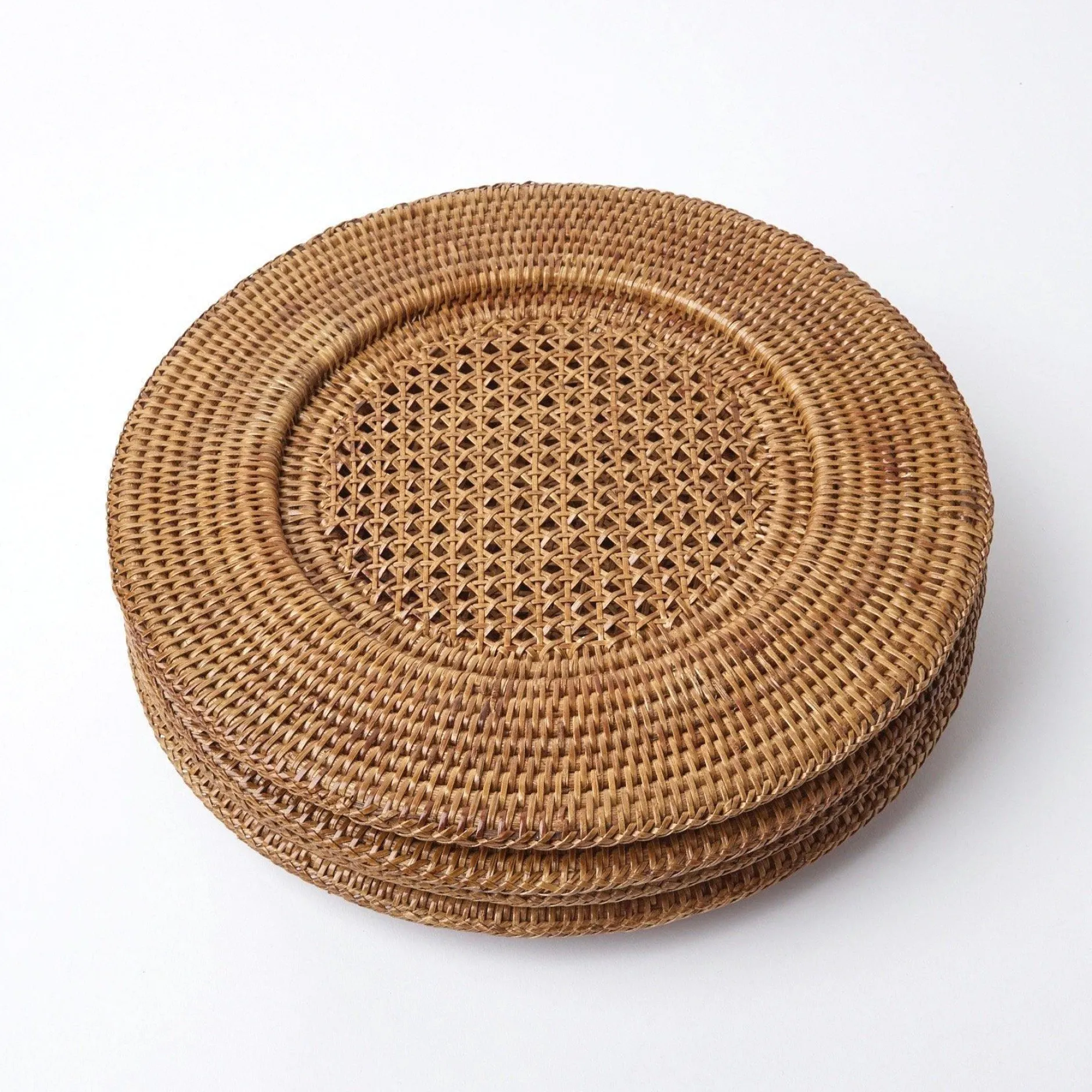 Hot Mrs. Alice Brown Rattan Charger Plates (Set Of 4)