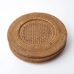 Best Mrs. Alice Brown Rattan Charger Plates (Set Of 4)
