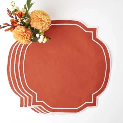 Outlet Mrs. Alice Burnt Orange Placemats (Set Of 4)