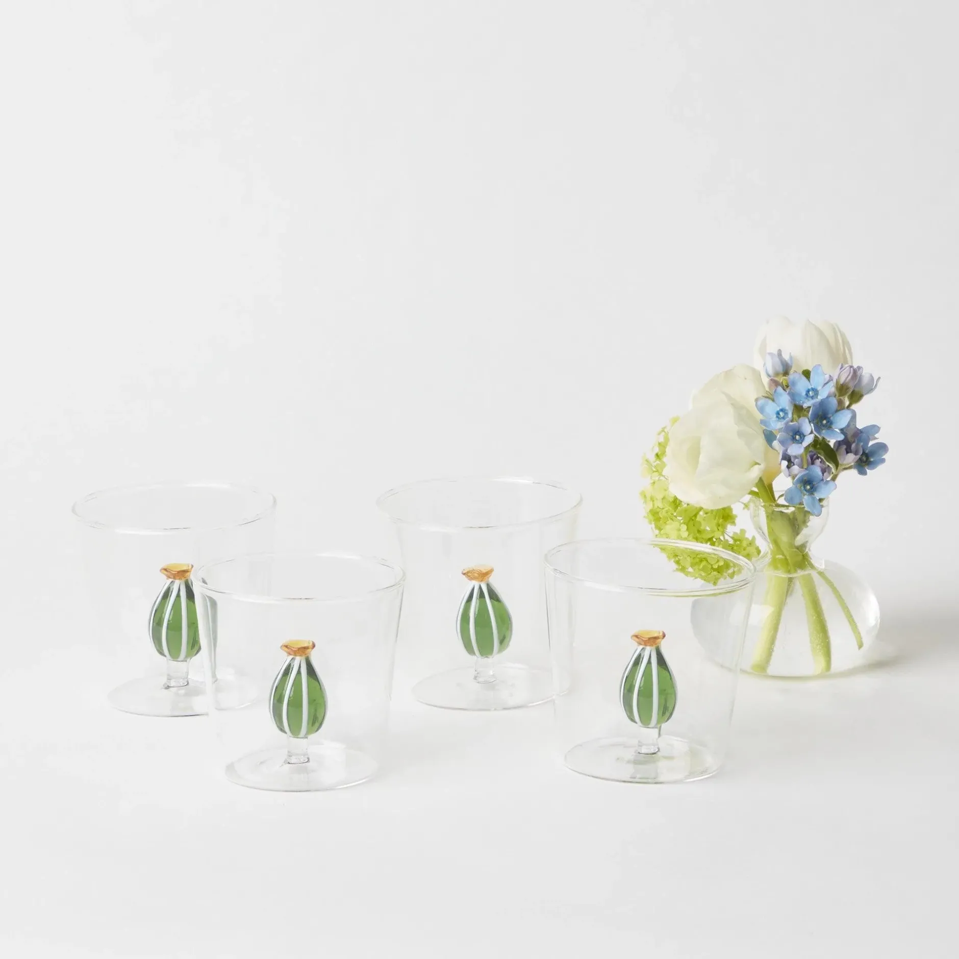 Online Mrs. Alice Cactus Water Glasses (Set 4)