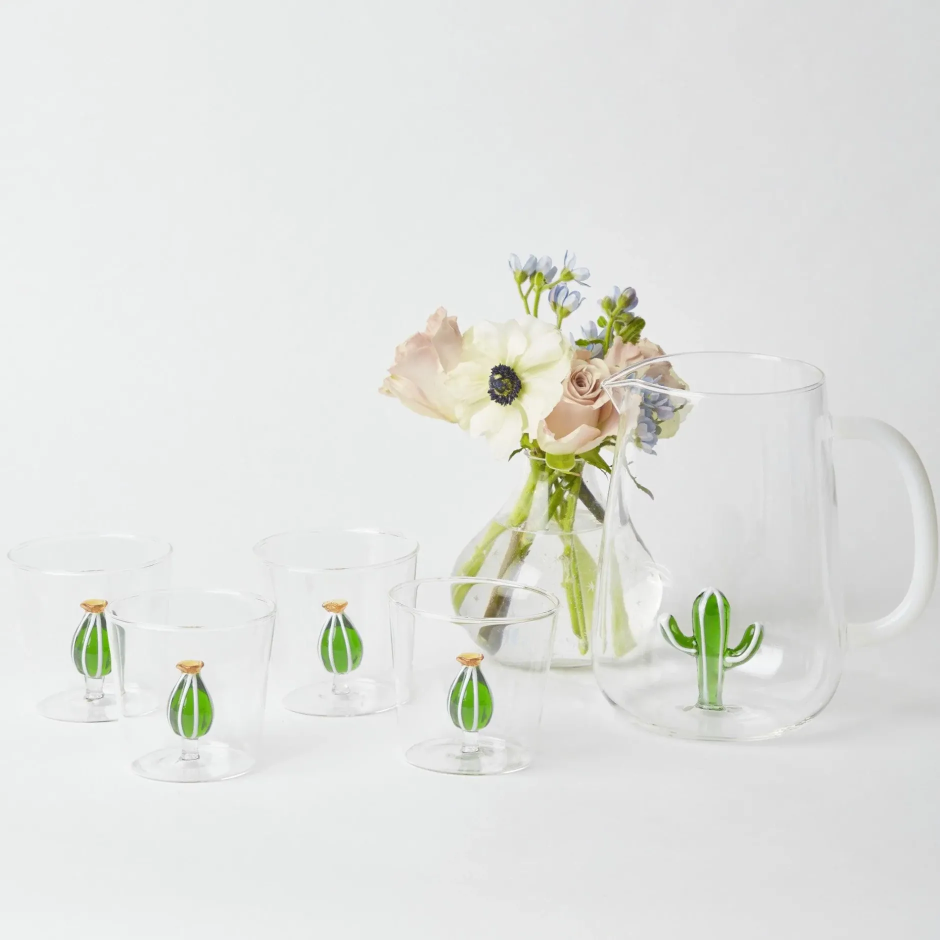 Online Mrs. Alice Cactus Water Glasses (Set 4)