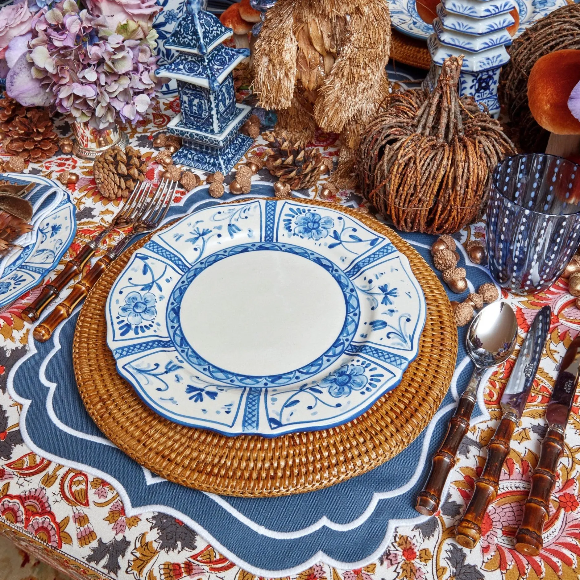 New Mrs. Alice Cadiz Hand Painted Dinner Plates (Set Of 4)