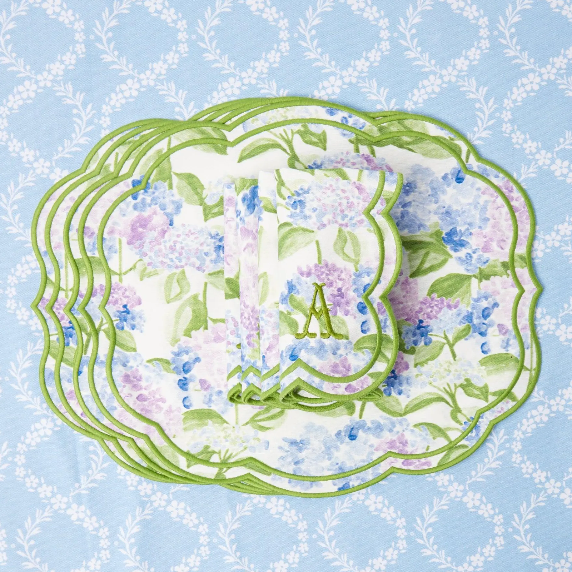 New Mrs. Alice Camilla Hydrangea Napkins (Set Of 4)