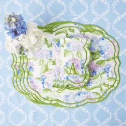 Mrs. Alice Camilla Hydrangea Placemats & Napkins (Set Of 4)