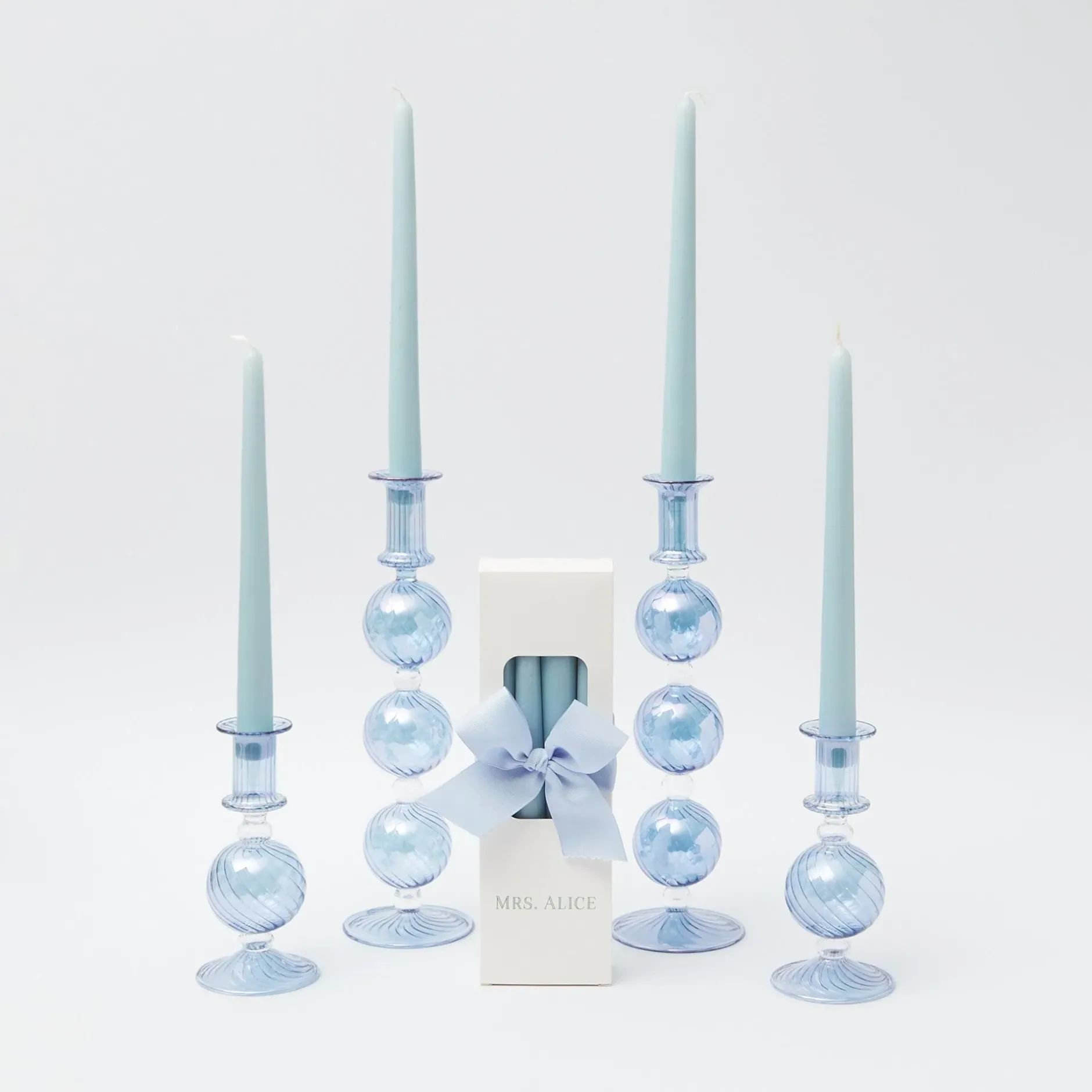 New Mrs. Alice Camille Azure Candle Set (Blue)