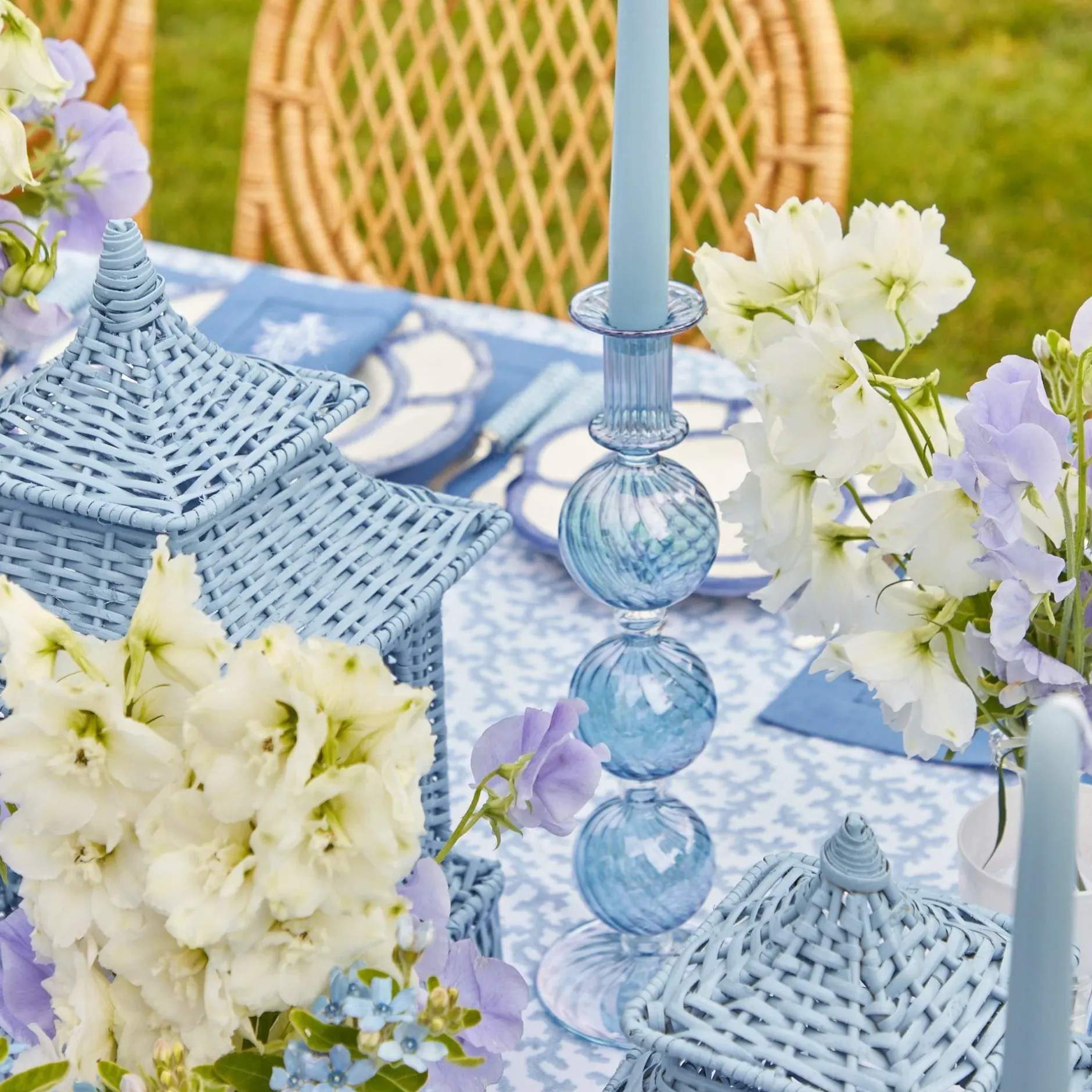 Online Mrs. Alice Camille Azure Candle Set (Blue)